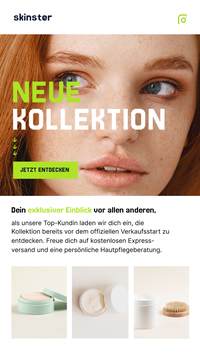 Beispiel-Darstellung einer E-Mail aus dem E-Commerce-Bereich. Mit E-Mails lassen sich ausführliche und nicht zeitkritische Inhalte optimal übermitteln. Die Lösungen von LINK Mobility unterstützen E-Mail als einen von vielen Kommunikationskanälen, um die eigene Zielgruppe einfach und schnell zu erreichen.
