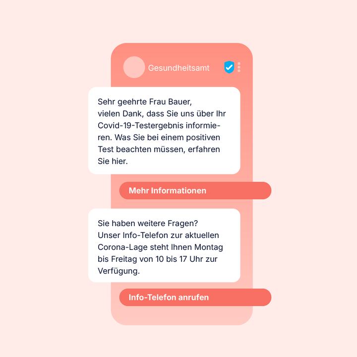 Kontaktverfolgung und Info-Telefon via RCS.