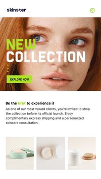 Image of an email notification showing new collection launch with personalized content and product highlights used to deliver detailed updates and drive customer engagement through email messaging.