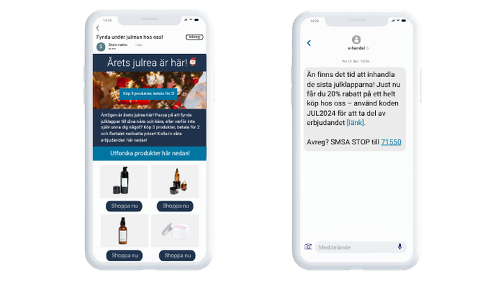 Tips på hur du kan utforma dina julkampanjer via SMS och e-post
