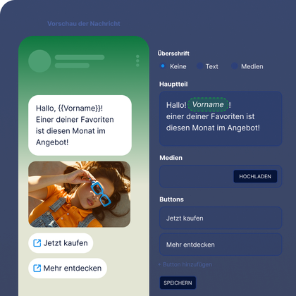 Personalisierte Nachrichten mit WhatsApp Business Messaging erstellen