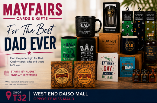 Father's Day at Mayfairs Cards & Gifts 