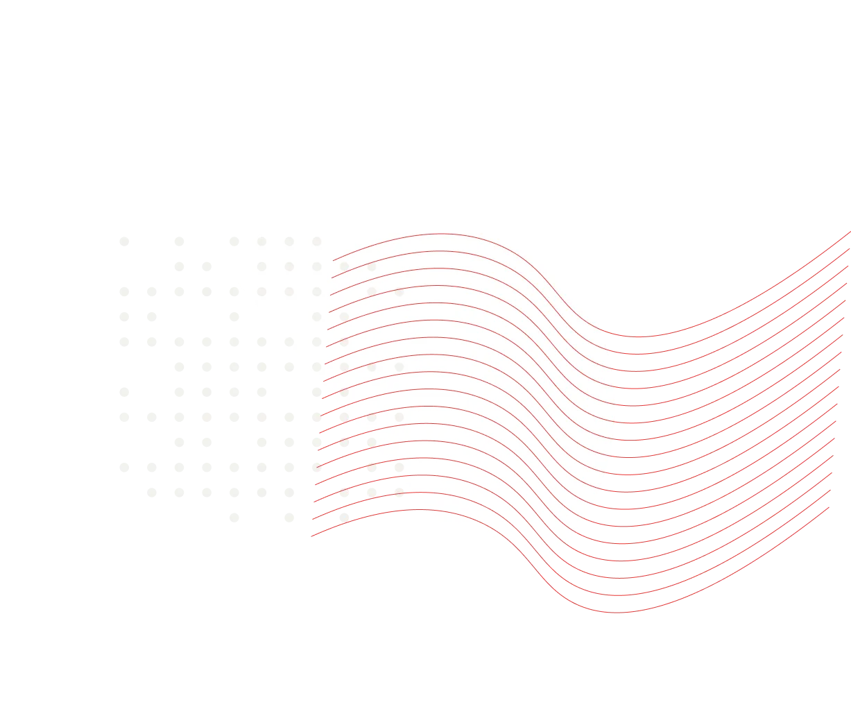 Rote Linien und eine weißer Kreis als Gestaltungselemente.