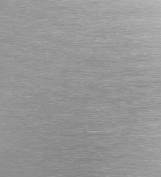 Brushed metal texture with subtle horizontal lines and a smooth, matte finish in a light gray color.