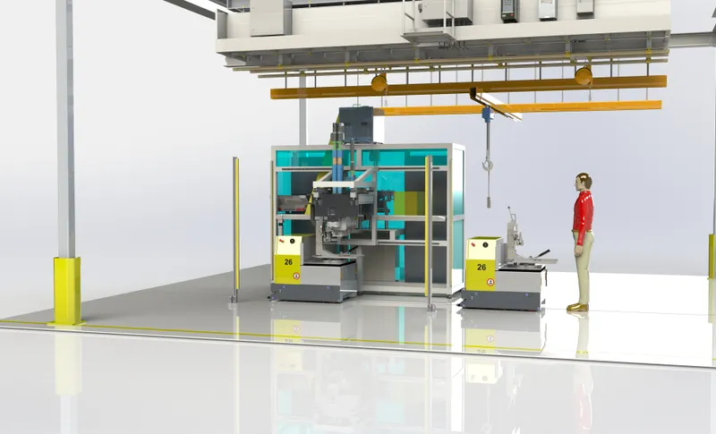 Layoutkonzept für automatische Schraubstation