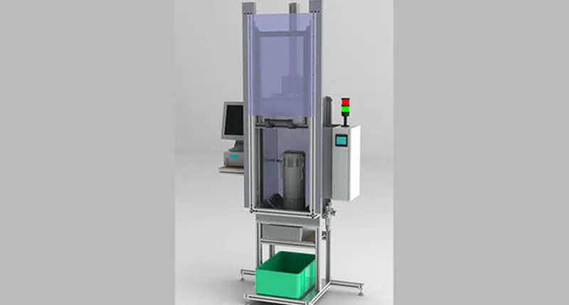 Rendering einer Dichtheits-Prüfstation