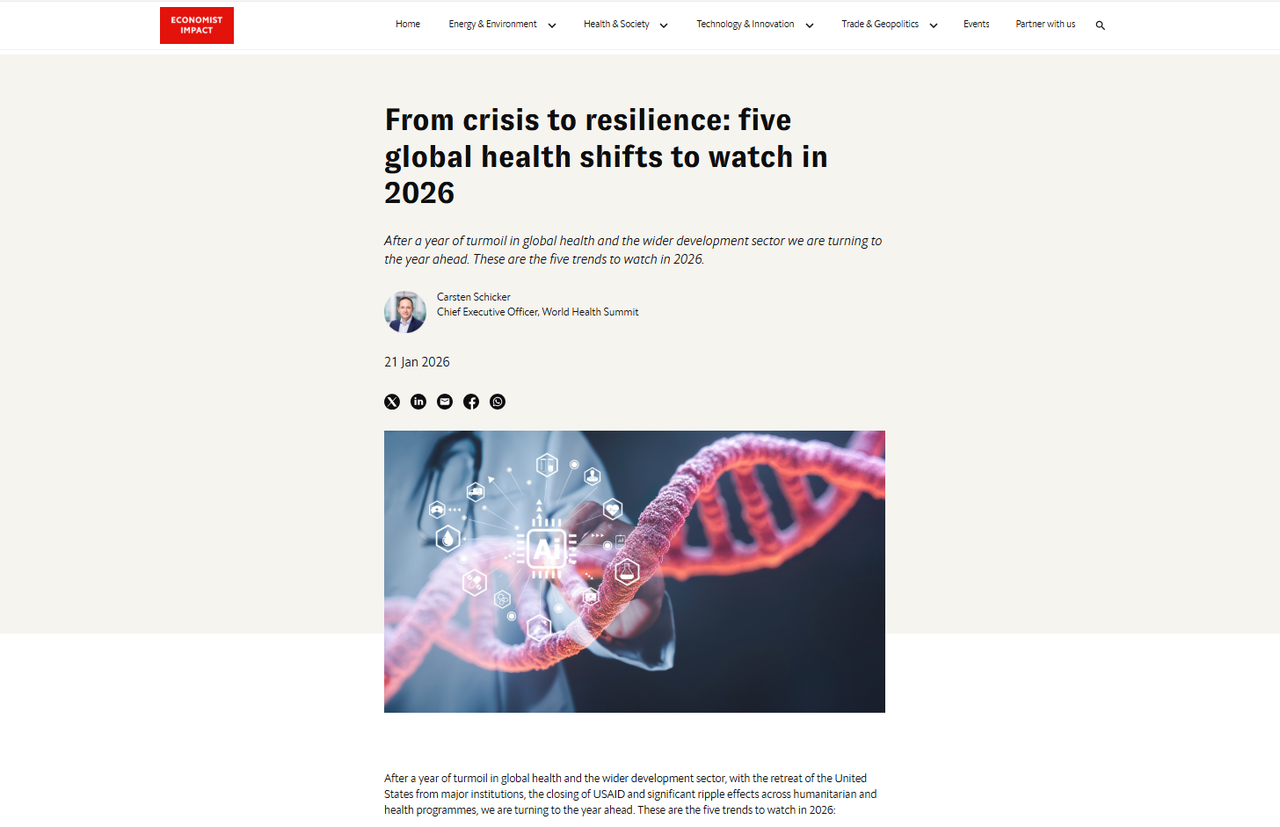 From crisis to resilience: five global health shifts to watch in 2026