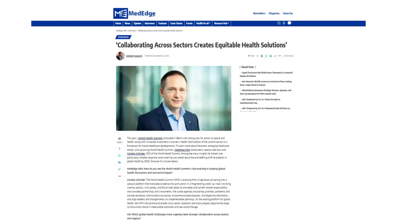 Carsten Schicker on Cross-Sector Collaboration for Global Health