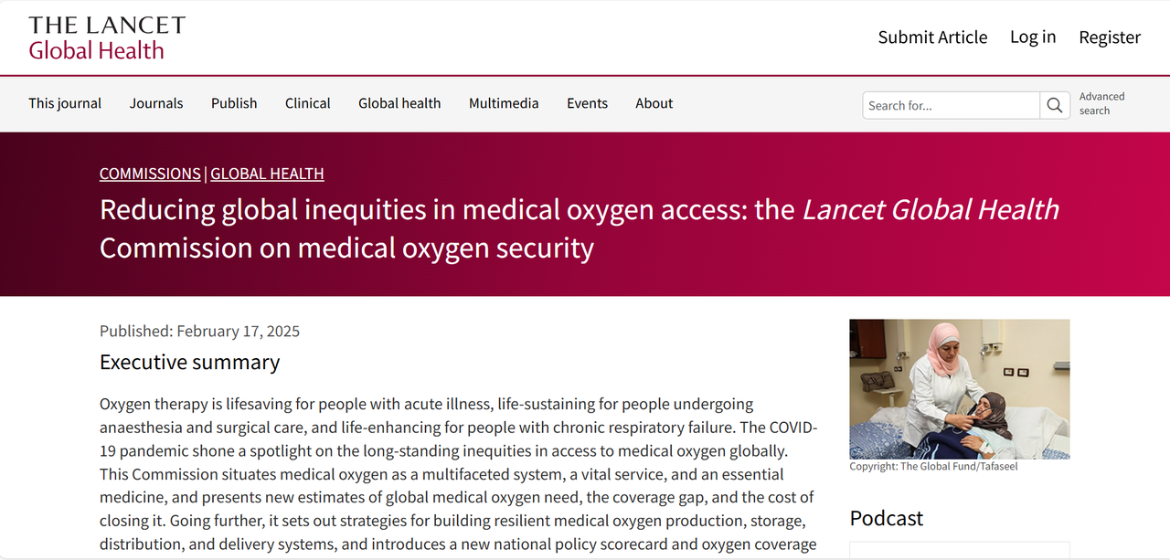 The New Lancet Global Health Commission on Medical Oxygen Security Report