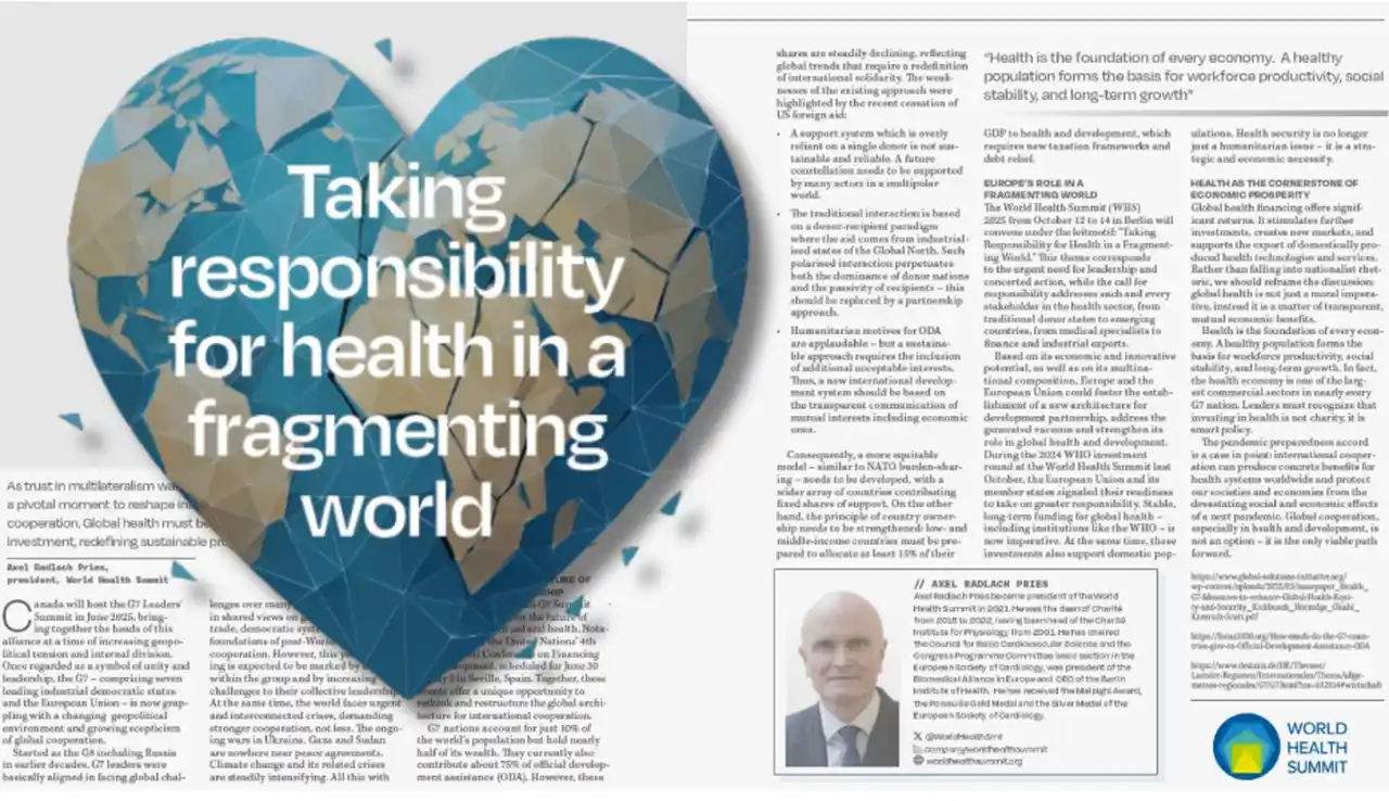 G7 Summit Canada: Opinion Piece "Taking Responsibility for Health in a Fragmenting World"