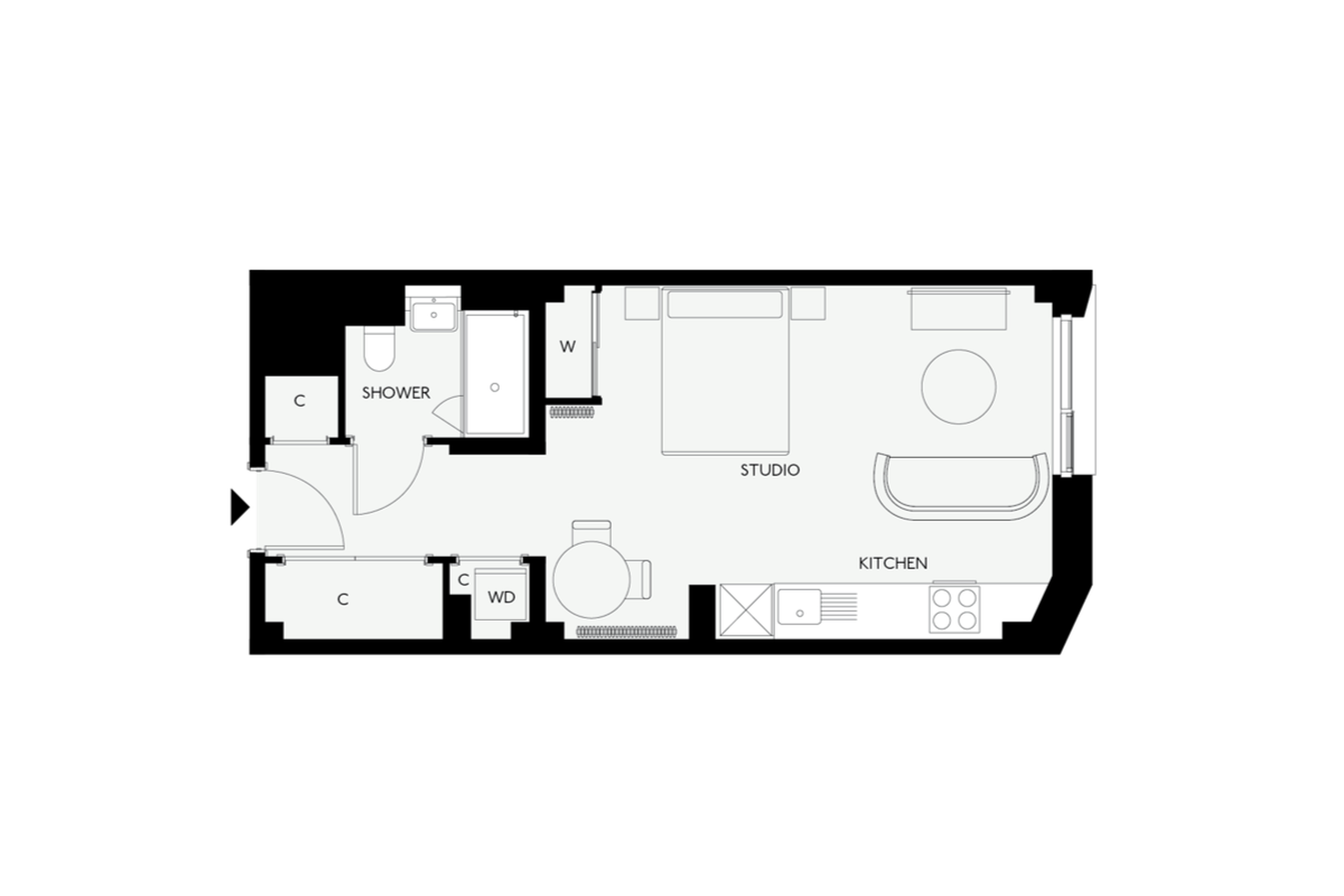 The Eades - Studio - Floorplan
