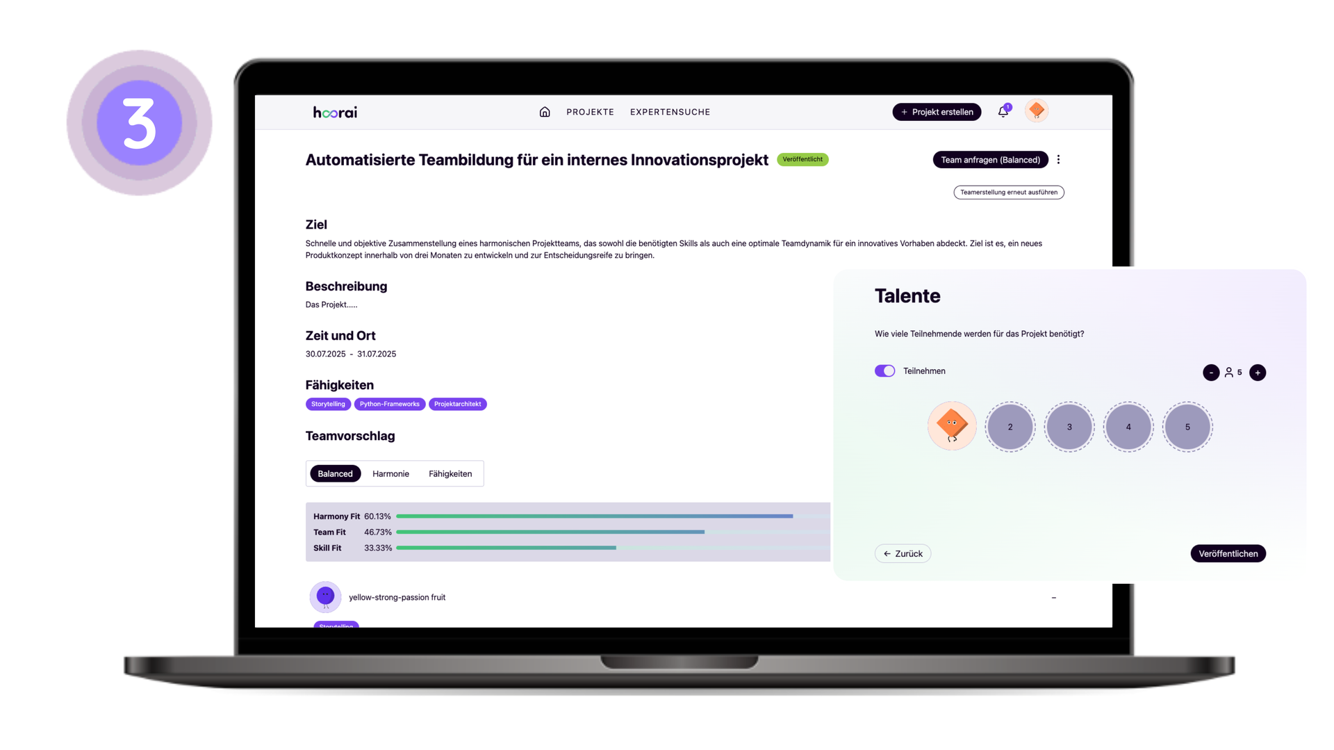 Ein Bildschirm mit Text