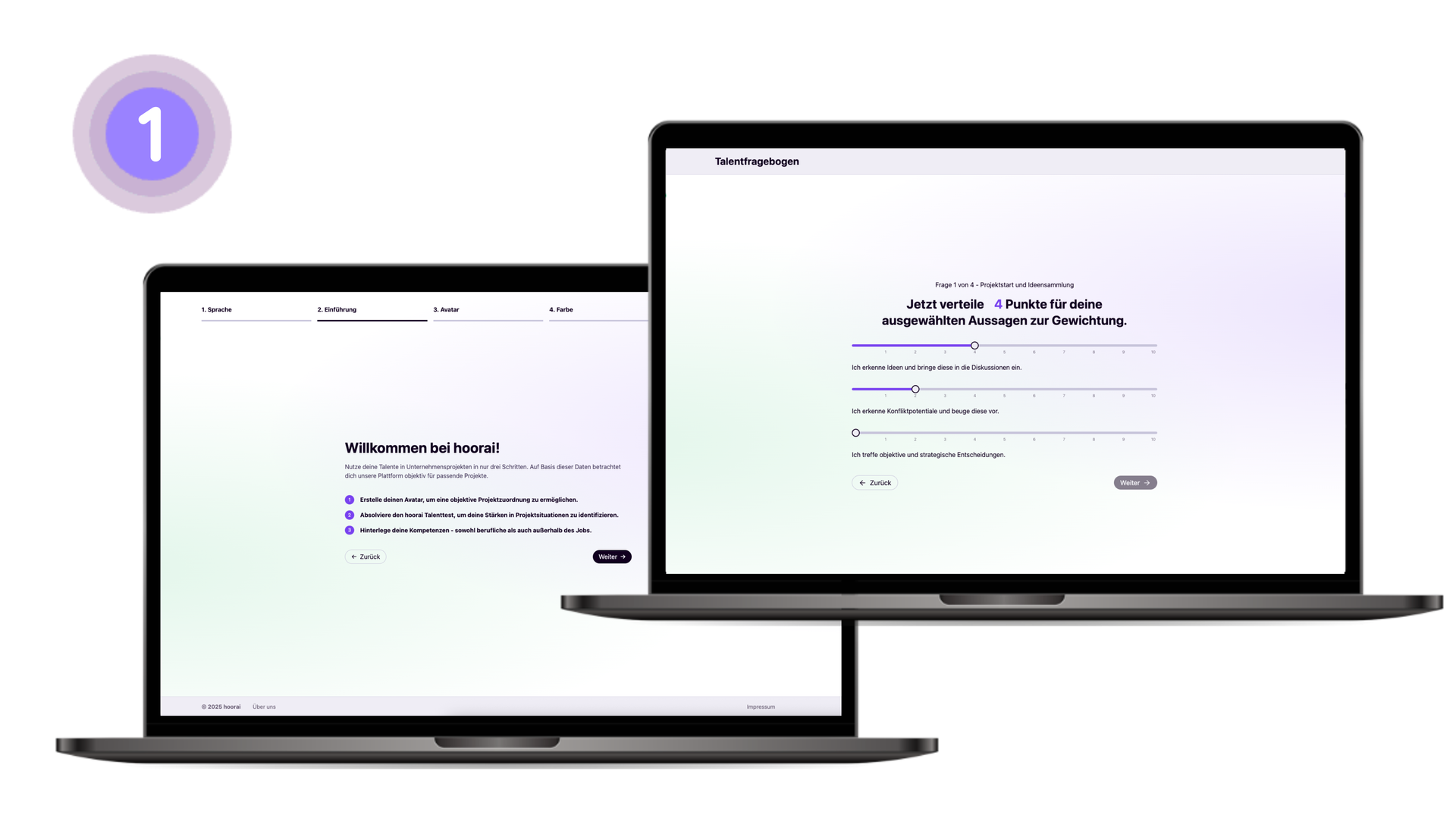 Ein Bildschirm mit Text