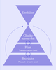 Inverted funnel diagram with four purple sections: "Envision," "Clarify" (Business-level), "Plan" (Transformation-level), and "Execute" (Product- & team-level). 