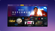 Streaming service interface featuring Superman on HBO Max, with thumbnails for Fallout on Prime, Game Night, and other shows against a purple background.