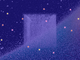 Particles against a purple background