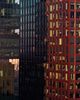 Wide shot of office buildings in a big city