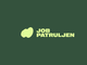 Green background with a light green abstract shape and the text "JOB PATRULJEN" in bold, light green letters.