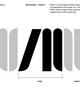 Abstract geometric pattern with black and gray shapes, including curves and sharp vertices, showing design alignment and spacing methods.