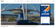 Futuristic airport building with LAX Altitude app login screen overlayed, set against a clear blue sky.