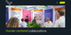 People engage in a collaborative workshop with colorful, motivational posters on the walls. The text reads "Human-centered collaborations."