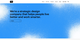 Website landing page with a blue gradient background and text: "We're a strategic design company that helps people live better and work smarter."
