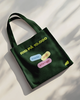 A volunteer tote bag