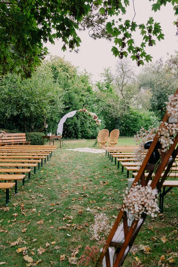 Lecture de vœux lors de la cérémonie laïque de Ninon et François au Moulin d'Arguenon