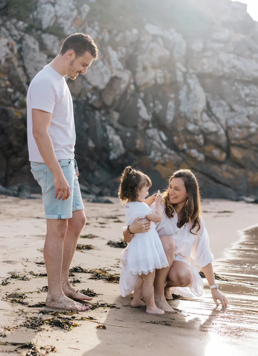 Famille Charlotte Alex Emma Plage Bretagne