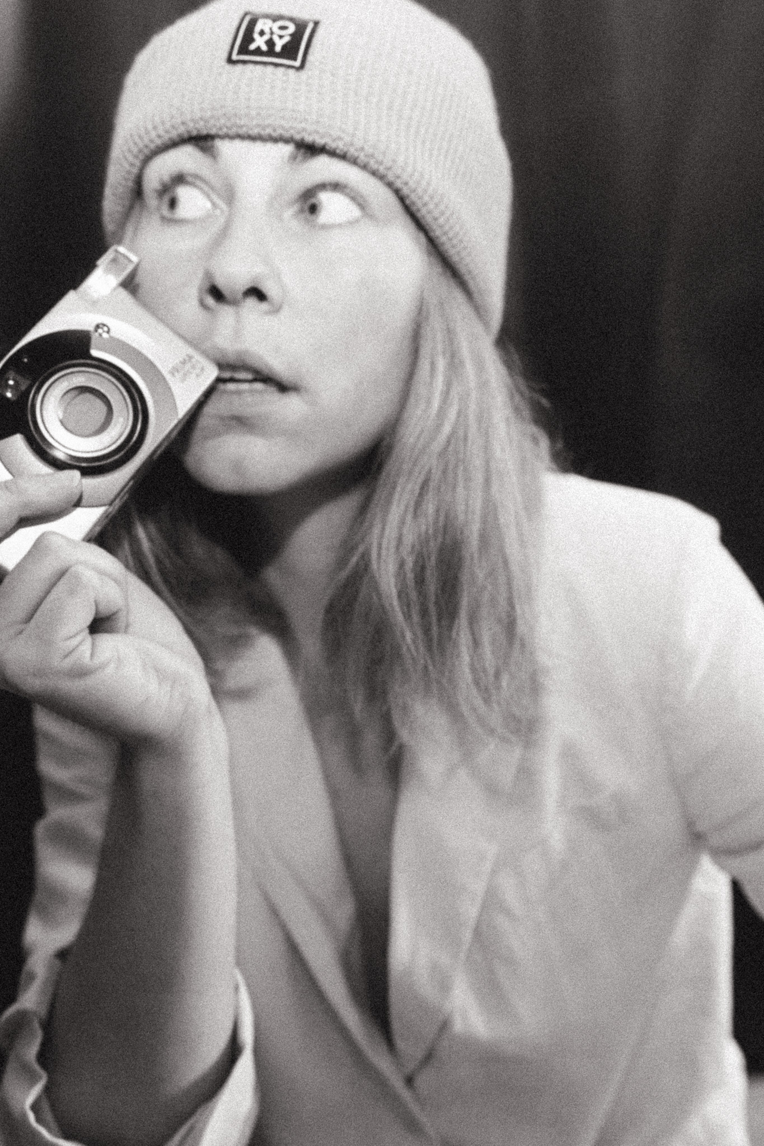 Autoportrait Vintage Noir Blanc Roxane
