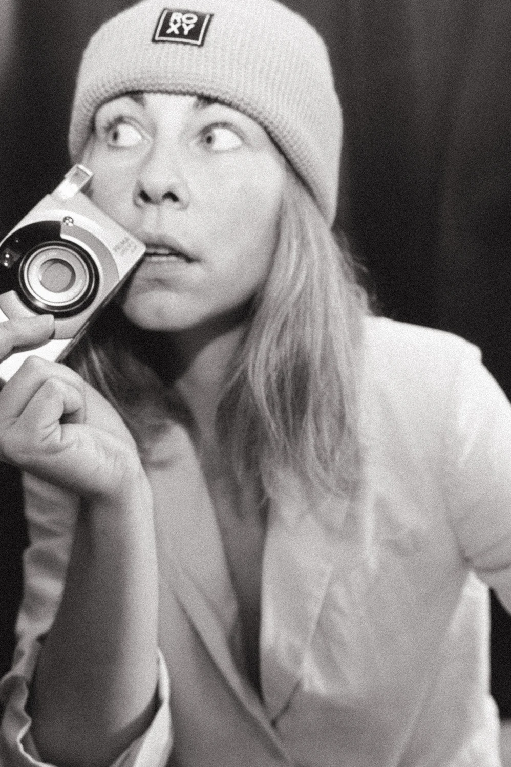 Autoportrait Vintage Noir Blanc Roxane