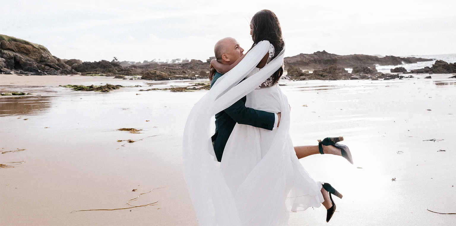 Jerome Sabrina Plage Bretagne Mariage