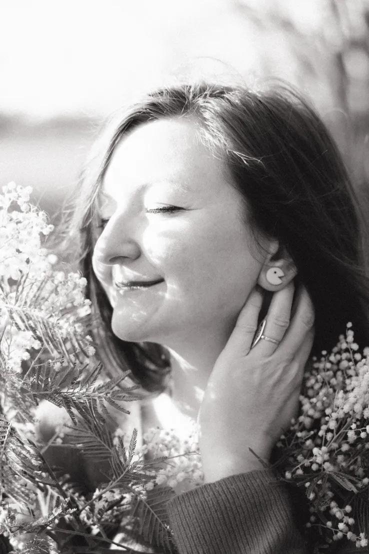 Portrait Artistique Noir Blanc Femme