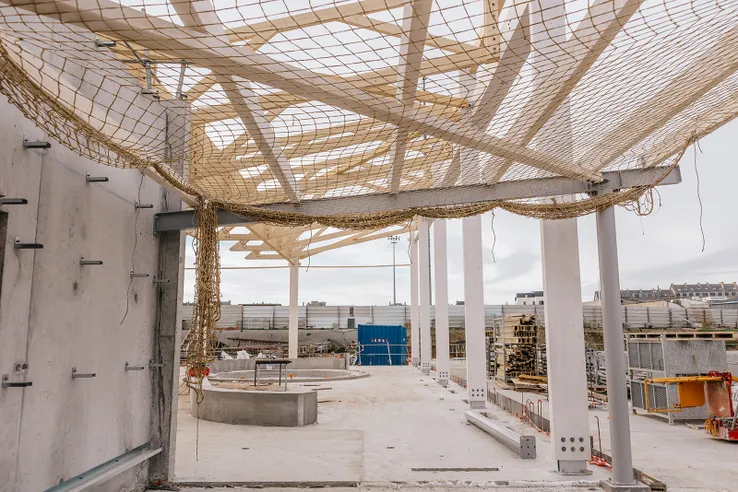 Centre aquatique de Dinan, Mars 2025 — charpente, photo 4 — Roxane Beaufils photographe