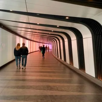 Kings Cross station light tunnel