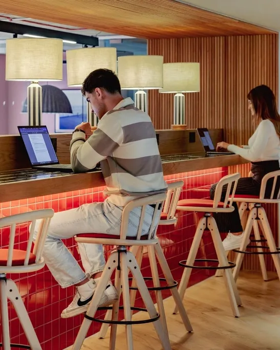 Residents Studying in Scape Shoreditch Communal Area