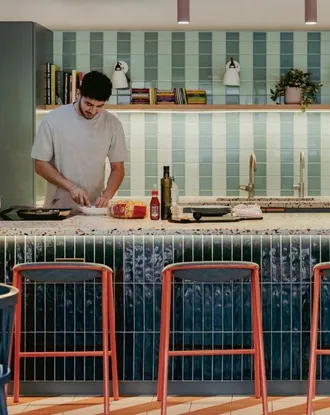 Cooking in Scape Shoreditch communal kitchen