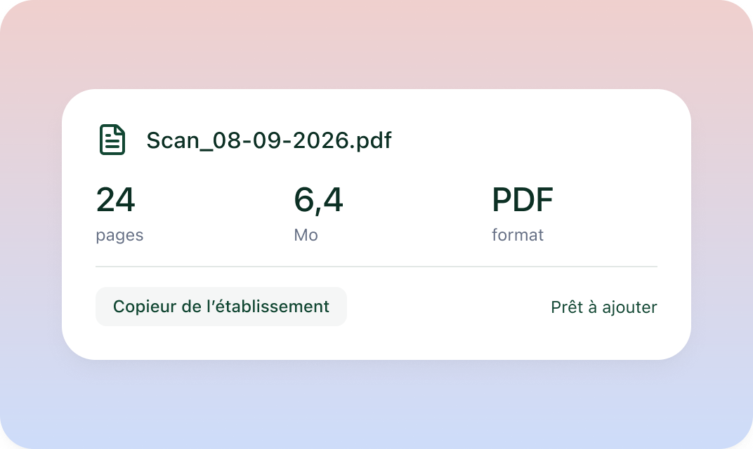 Interface Examino : Depuis le copieur de l’établissement