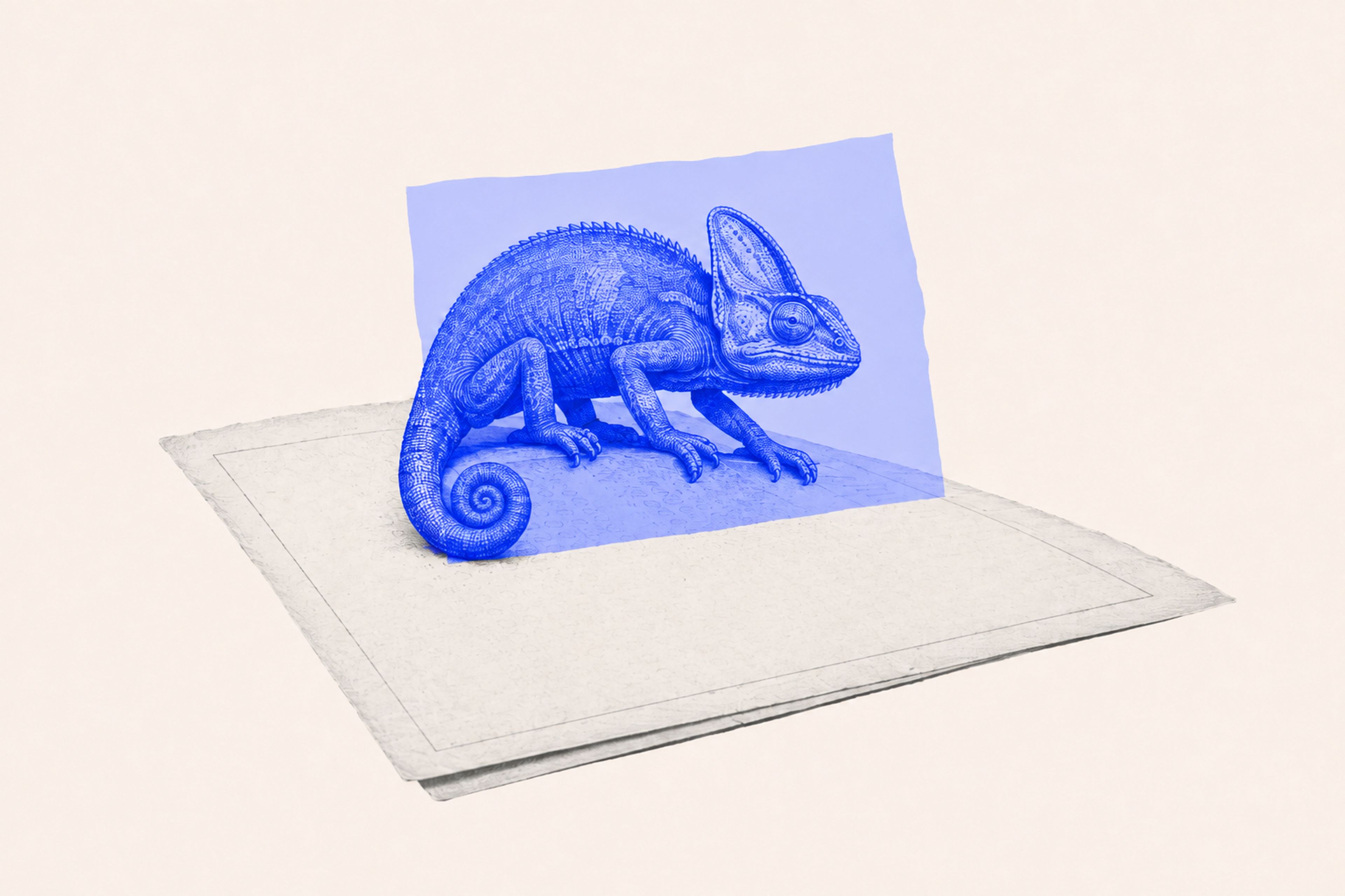 Caméléon posé sur une feuille, symbole de l'adaptation pédagogique