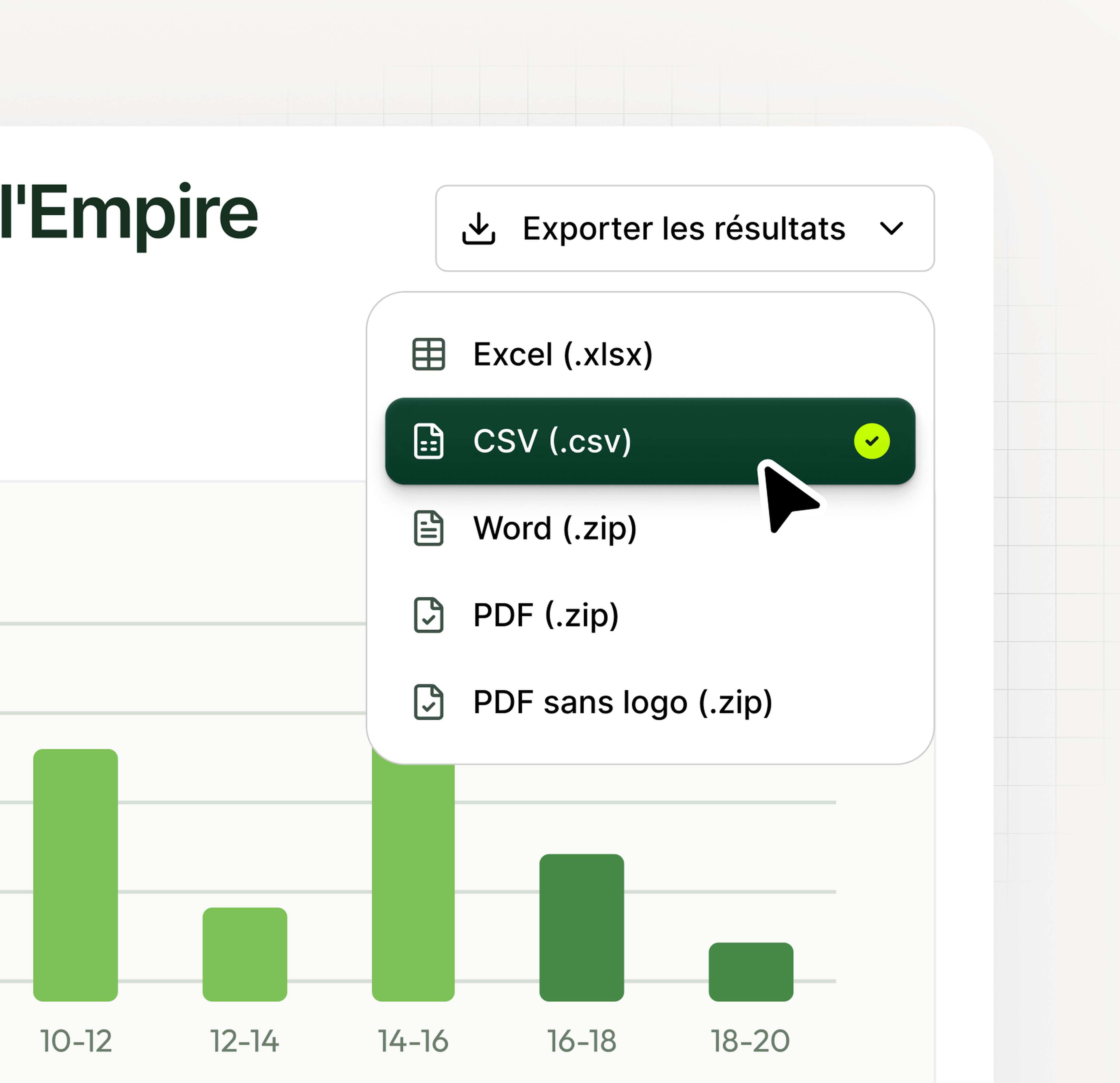 Examino export des corrections IA