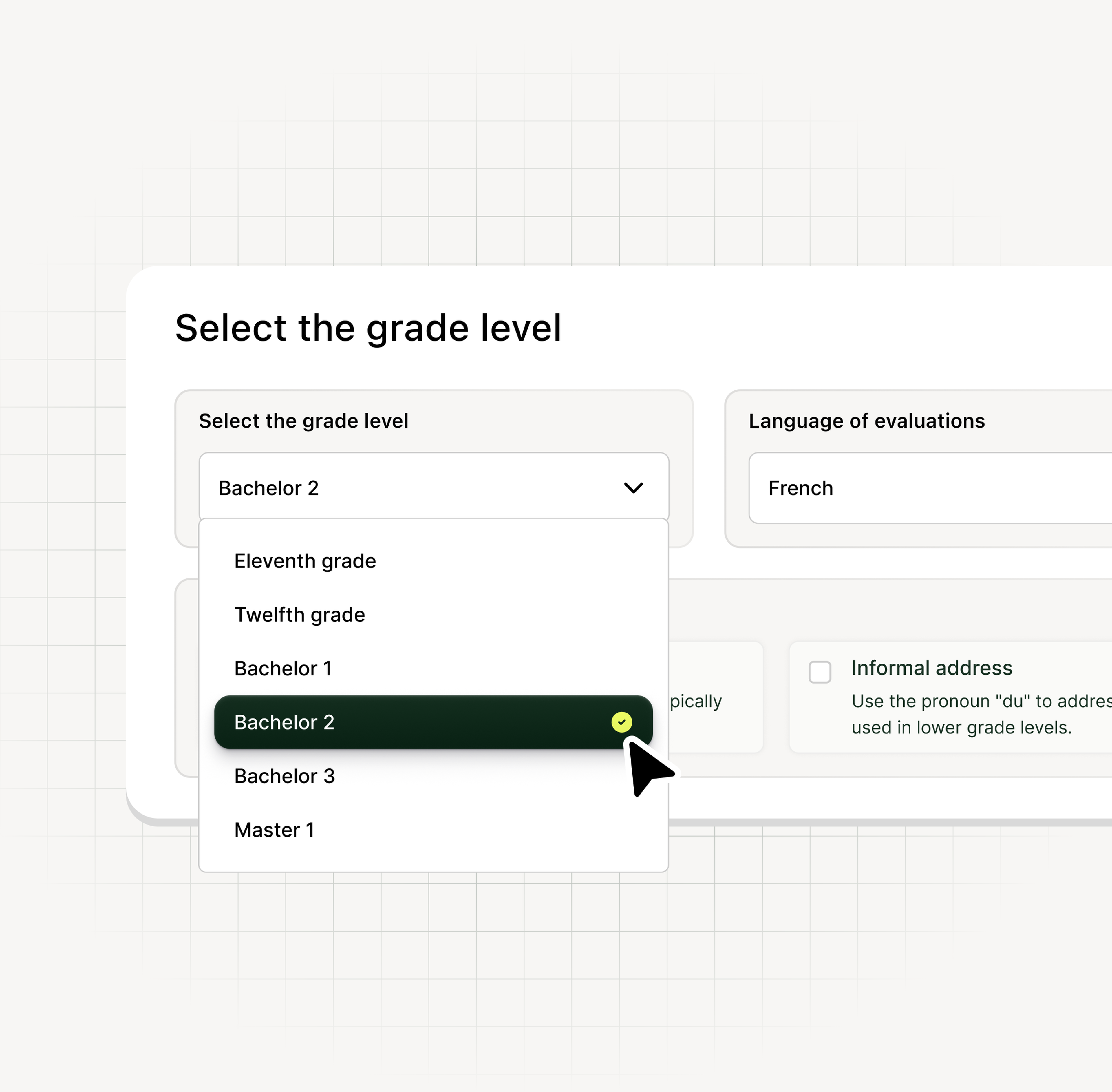Select the grade level