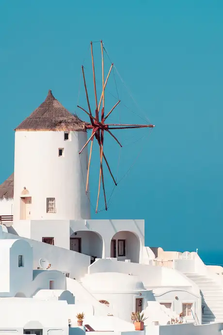 A windmill in Santorini