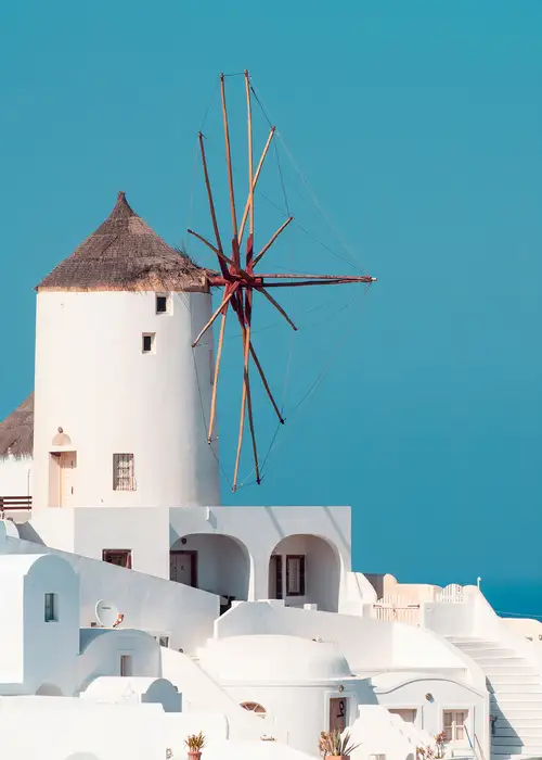 A windmill in Santorini