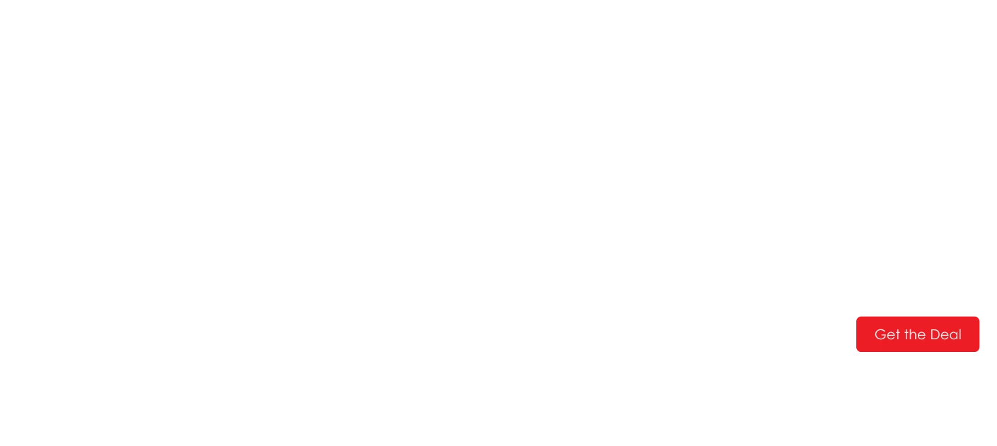 Black banner advertising a Hawaii cruise sale with 45% off, including flights, hotel, and cruise. Price: £1329. Red button: "Get the Deal."
