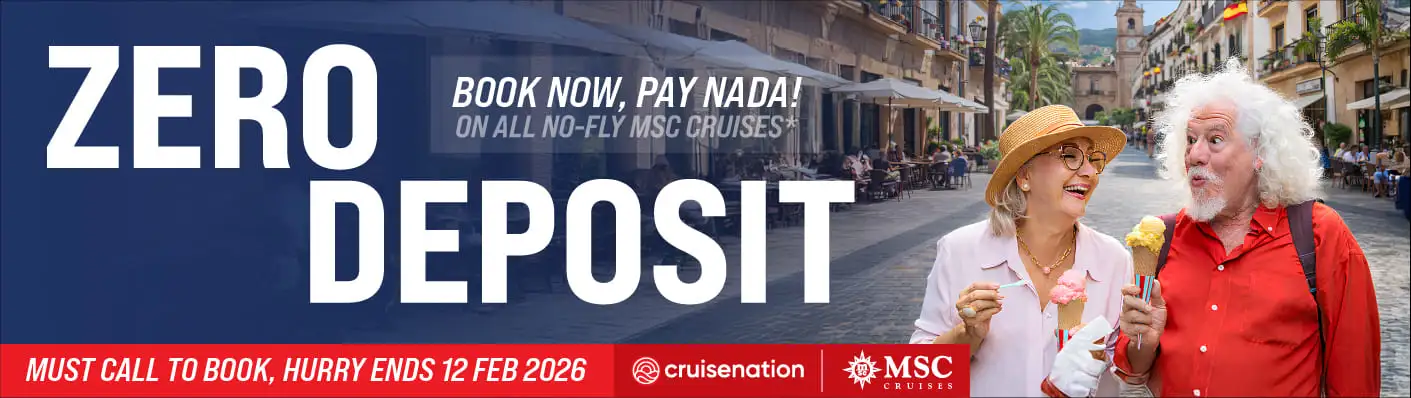 MSC Cruises Zero Deposit