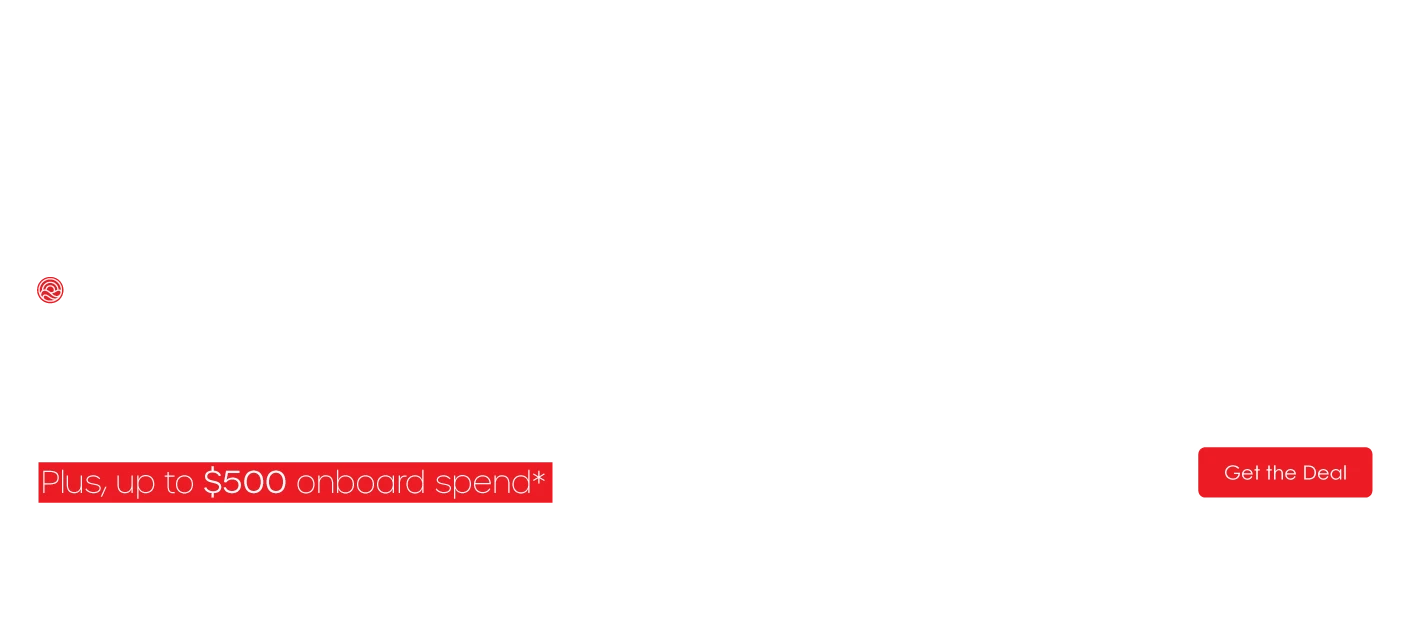 Promotional banner for Princess Cruise Line: "Save up to 43%" and "$500 onboard spend." Features Cruise Nation and Princess logos with a "Get the Deal" button.