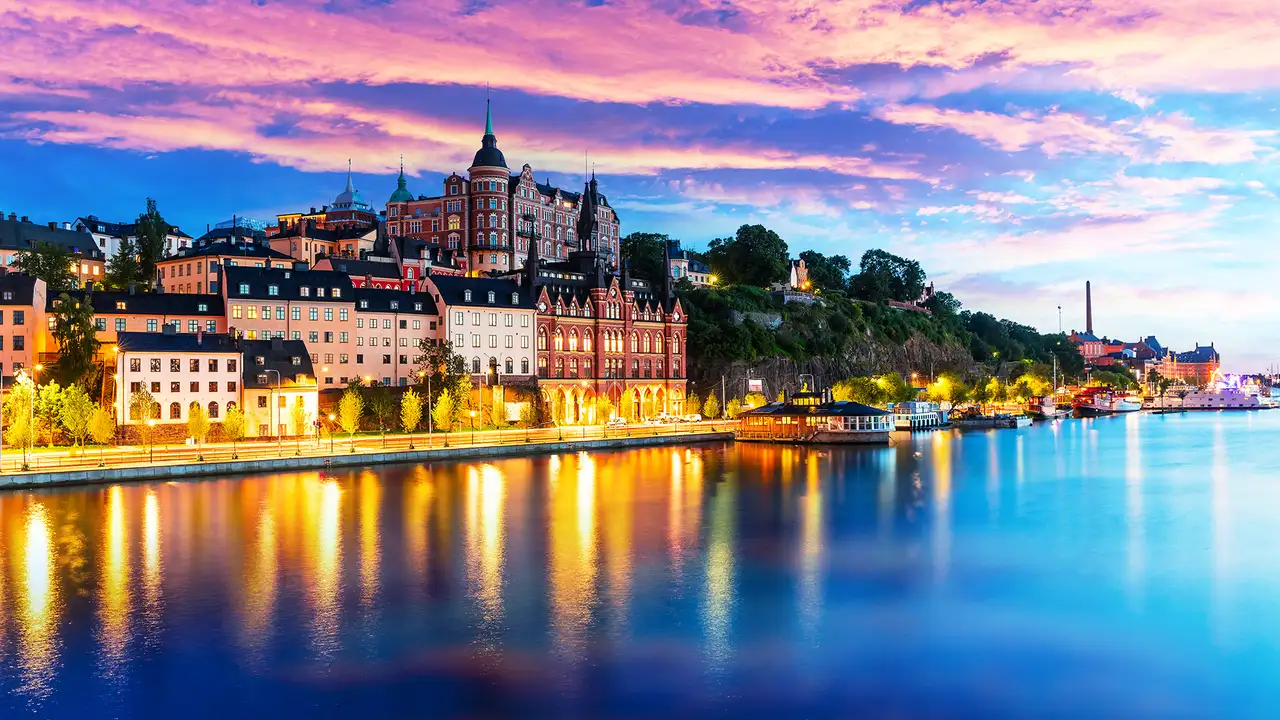 The Old Town pier in the Solderman district of Stockholm, Sweden