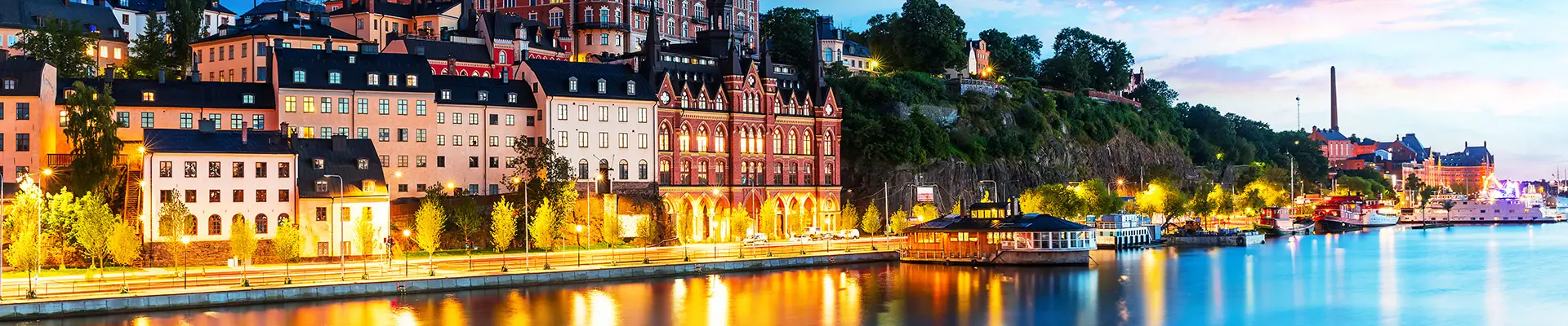 The Old Town pier in the Solderman district of Stockholm, Sweden
