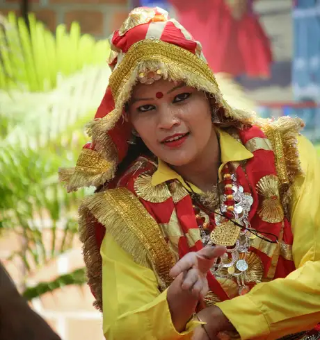 A Person wearing a Traditional Performers Outfit