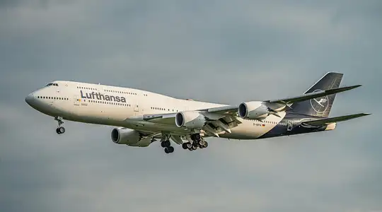 A Lufthansa Plane in the Skies
